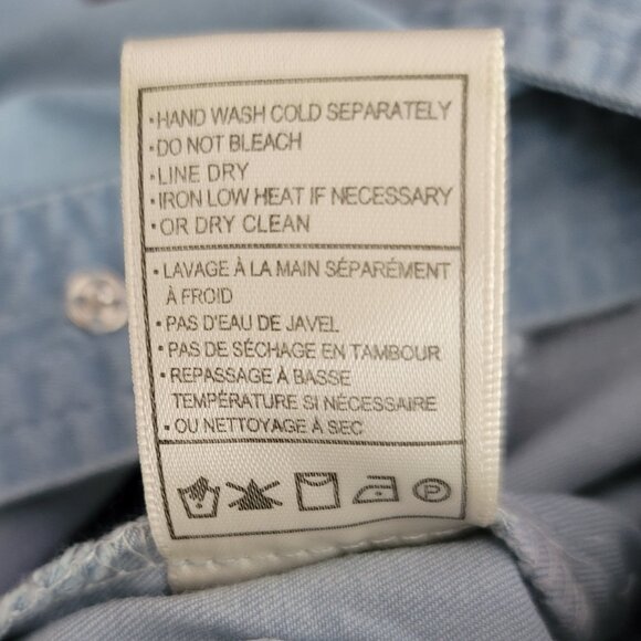 Jack by BB Dakota Suko Blue Chambray Jumpsuit Wide Leg - Picture 14 of 16